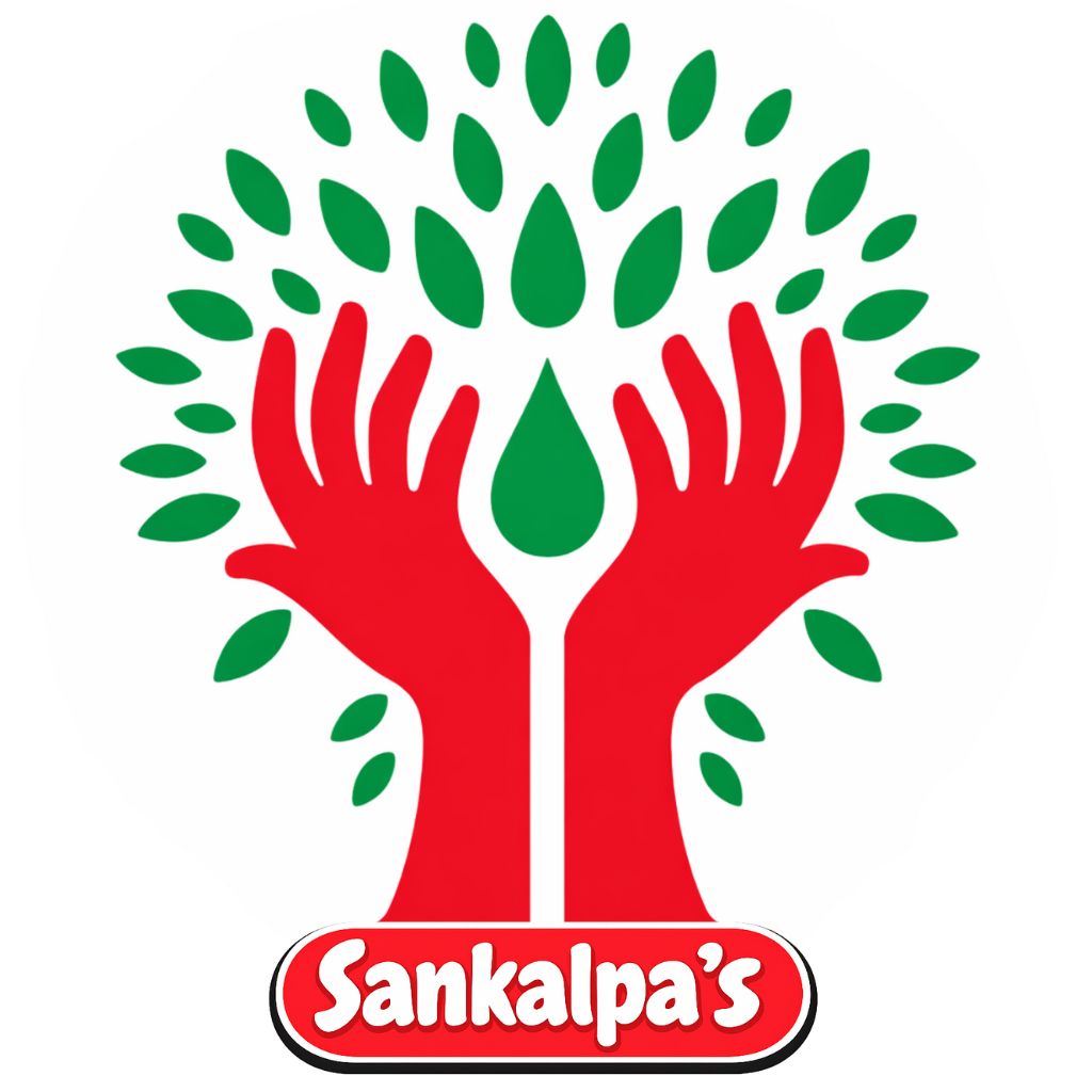 hands with plant leaves salkalpas logo